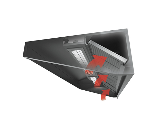 NWL hotte version murale pour plafond bas