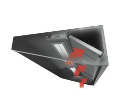 NWL hotte version murale pour plafond bas